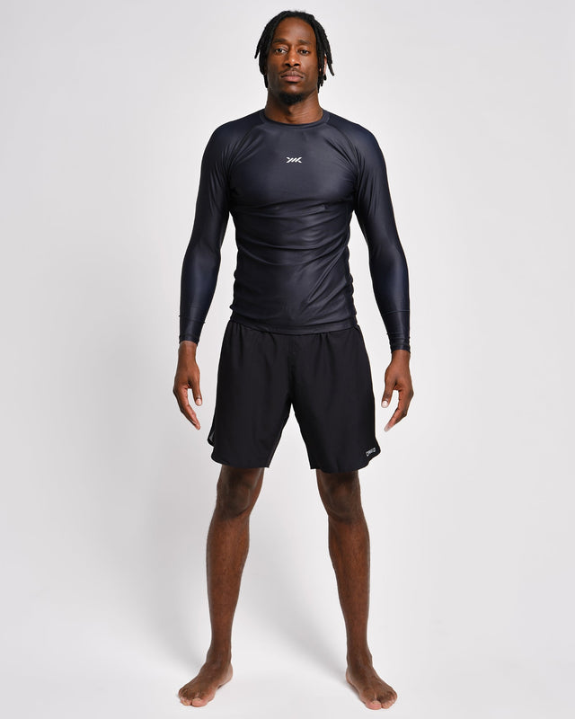 Caged Tactical Rashguard Lange Ärmel – Schwarz