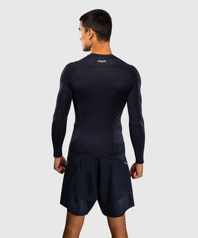 Rashguard Venum G-Core Manches Longues – Bleu Marine/Blanc