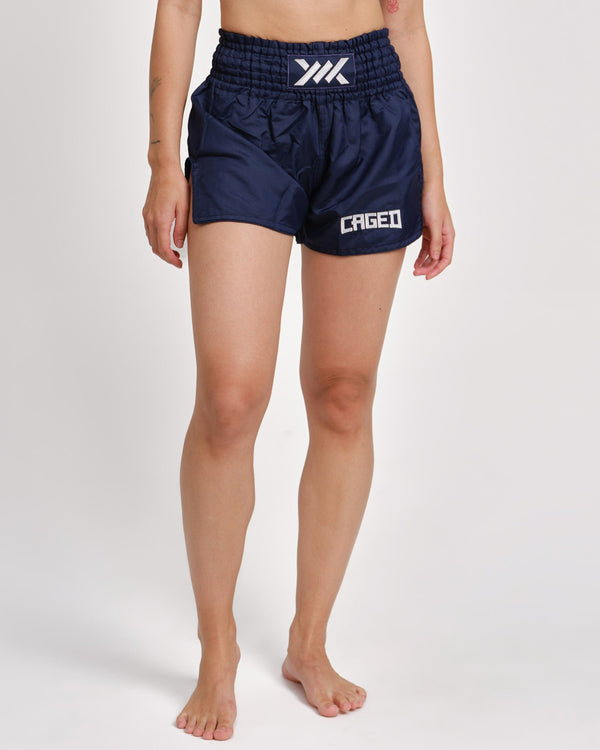 Shorts de Muay Thai Caged Classic – Bleu marine
