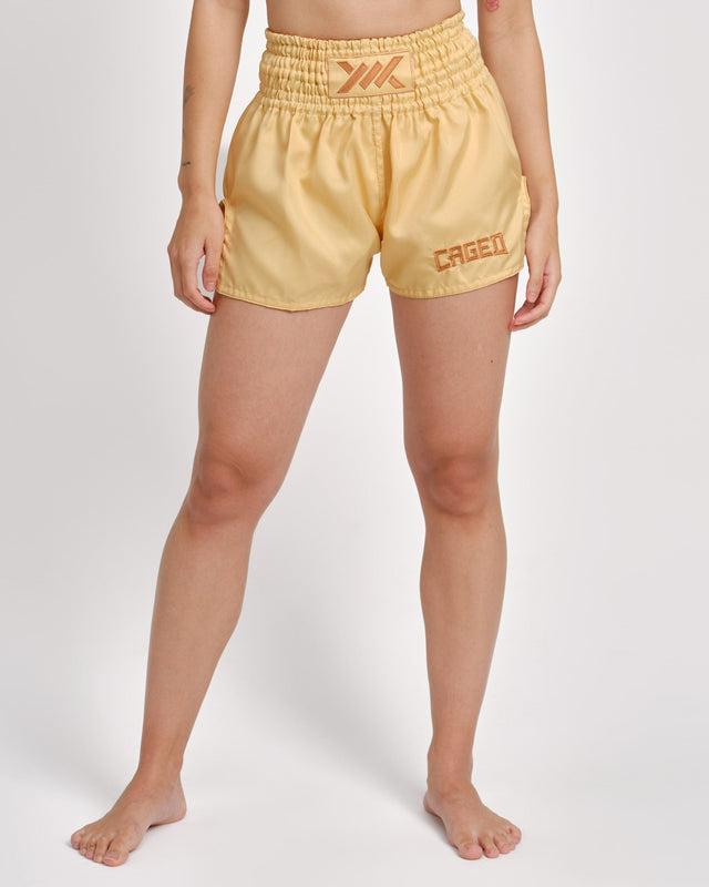 Caged Classic Muay Thai Shorts - Peach