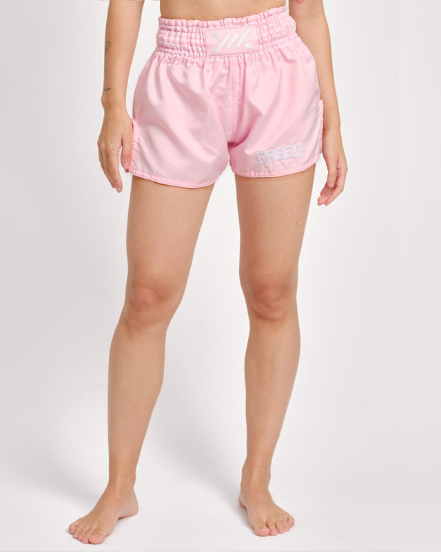 Shorts de Muay Thai Caged Classic – Rose clair