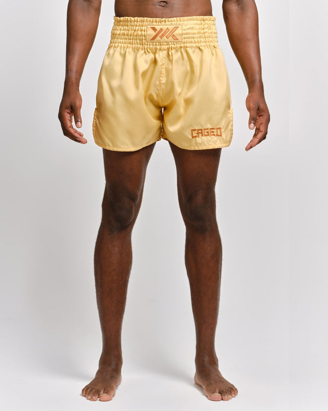Caged Muay Thai Shorts Classic - Peach