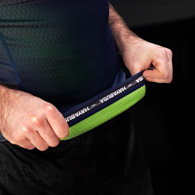 Hayabusa Rashguard Fusion Kurzarm – Blau/Grün
