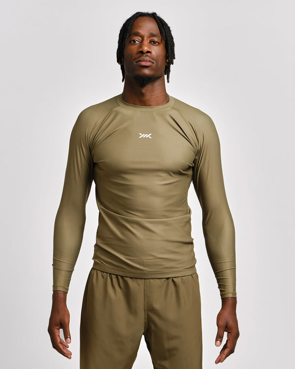 Caged Tactical Rashguard Lange Ärmel – Armeegrün