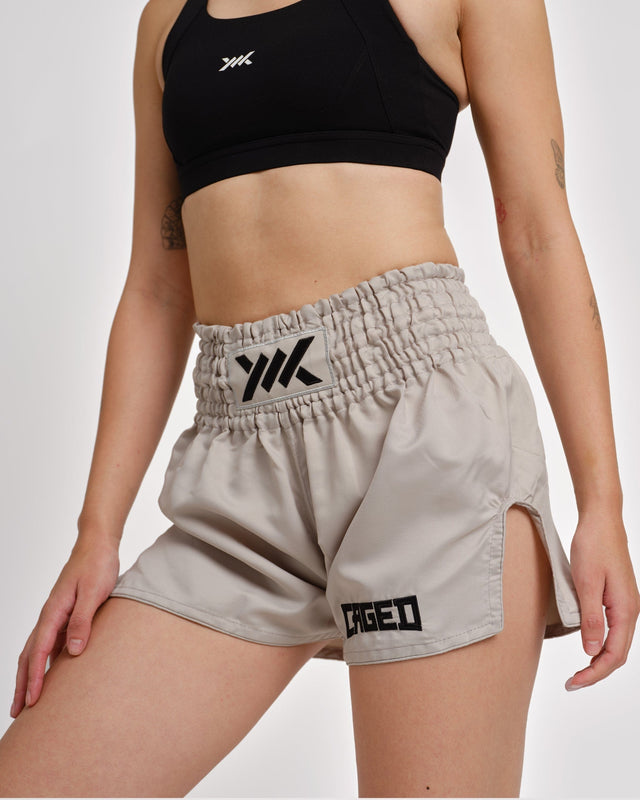 Pantaloncini Muay Thai Caged Classic – Grigio