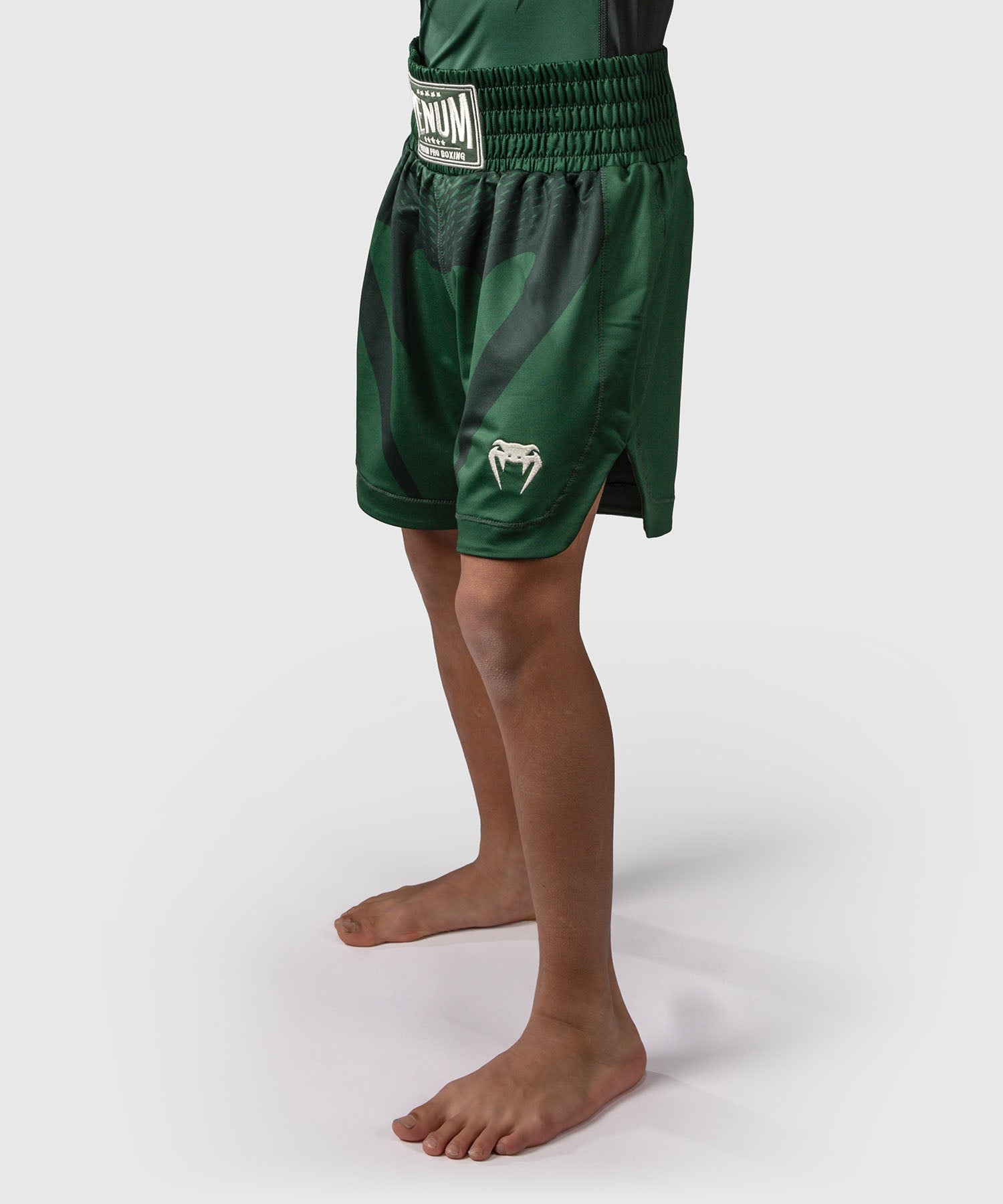Pantaloncini da boxe Venum Attack Bambini – Verde/Bianco sporco