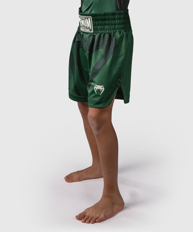 Pantaloncini da boxe Venum Attack Bambini – Verde/Bianco sporco