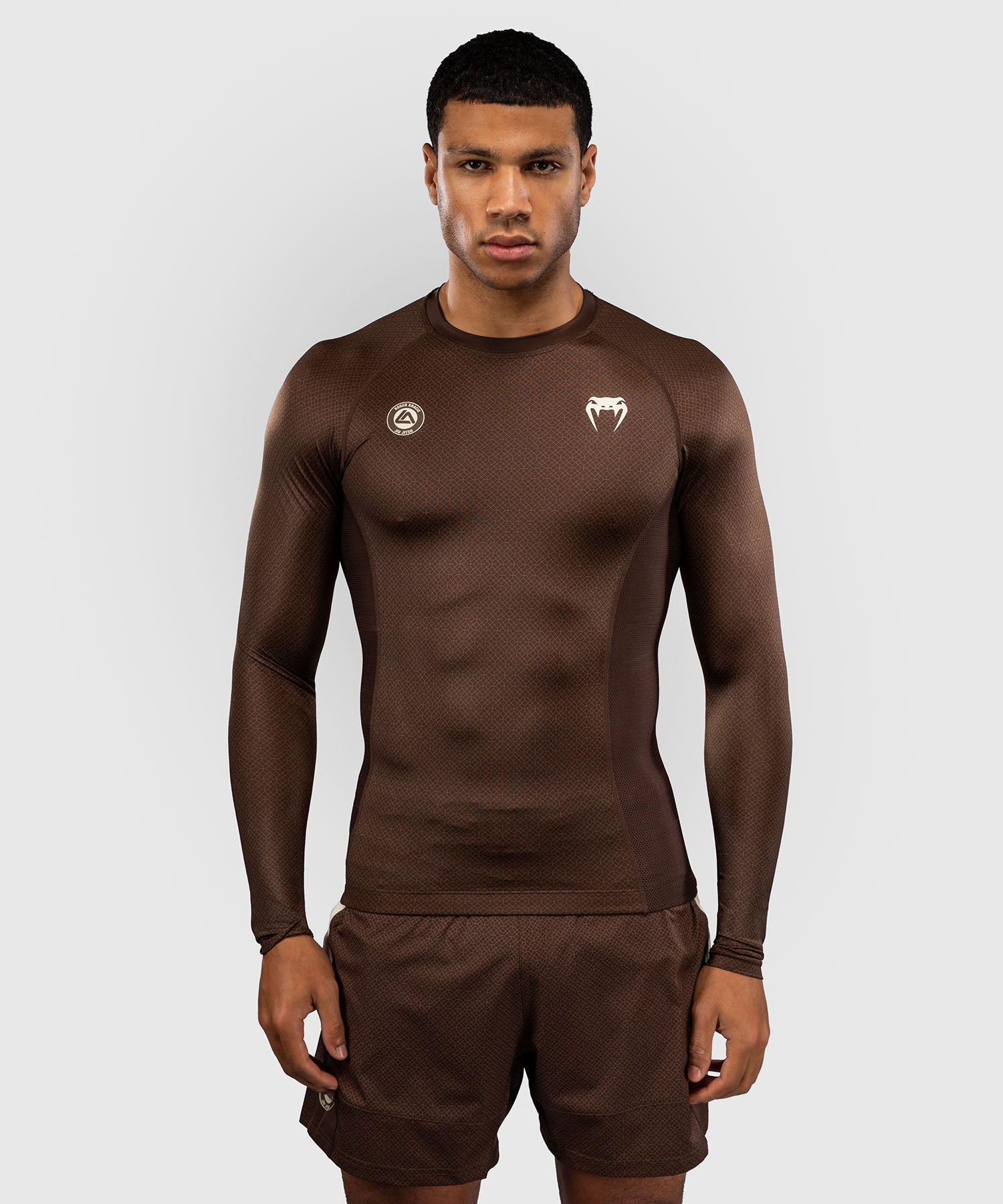 Venum Rashguard x Roger Gracie Academy Long Sleeves – Dark Brown