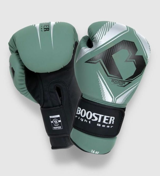 Gants de boxe Booster Bangkok - Vert/Argent/Noir