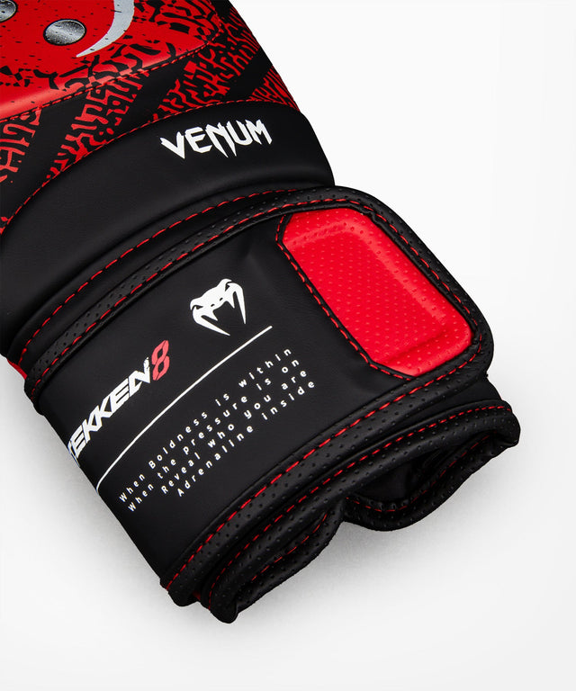 Guantes de boxeo Venum TEKKEN 8 Kazuya – Rojo/Negro – foto 4