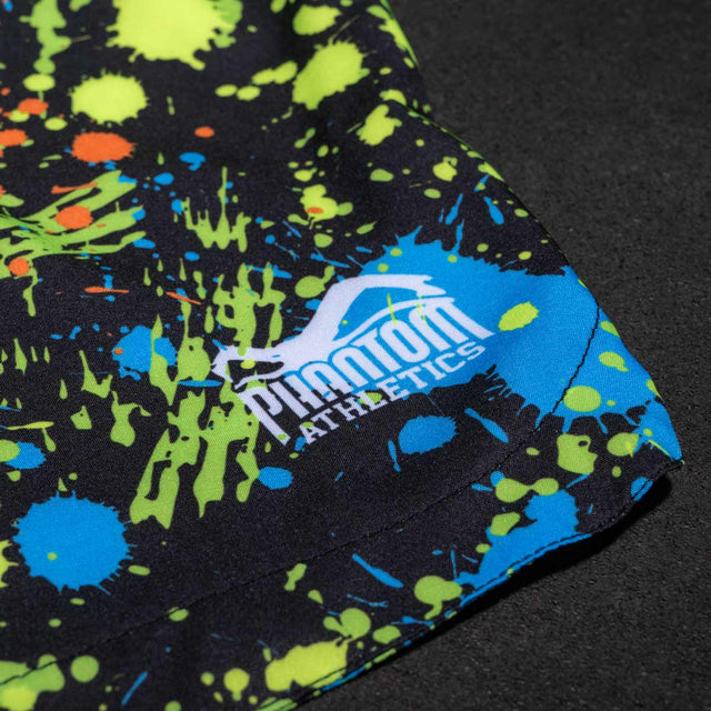 Shorts de MMA Phantom Athletics Fusion Splatter – Noir/Néon