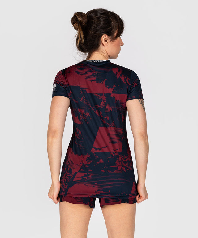Camiseta Venum UFC Zenith – Mujer – Azul marino/Burdeos/Plata