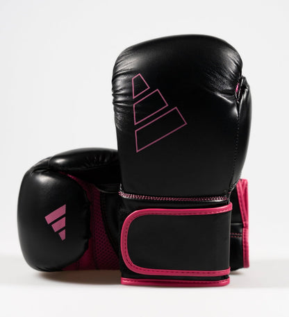 Gants de boxe Adidas Hybrid 80 - Noir/Rose