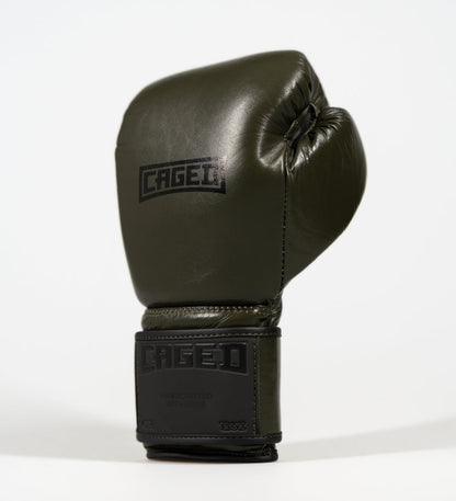 Gants de boxe Caged 'X' Series - vert kaki/noir