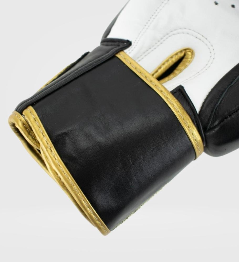 Gants de boxe Super Pro Warrior - Noir/Doré/Blanc