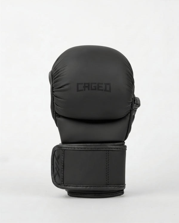 Guantes de sparring MMA Caged Shadow – Negro Mate