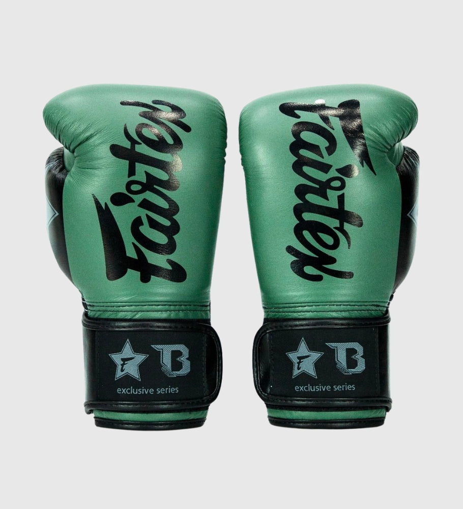 Gants de boxe Fairtex FXB V2 - Vert kaki/Noir