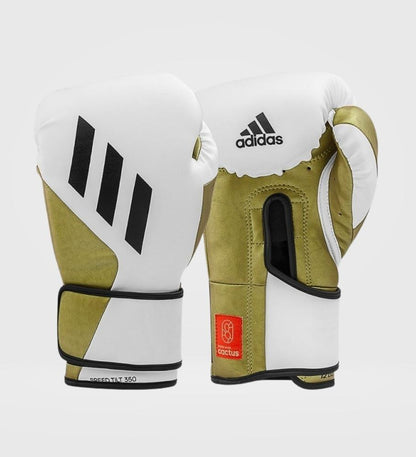 Gants de boxe Adidas Speed TILT 350V Pro - Blanc/Doré