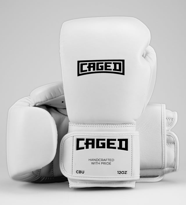 Caged Boxhandschuhe 'X' Series – Weiß/Schwarz