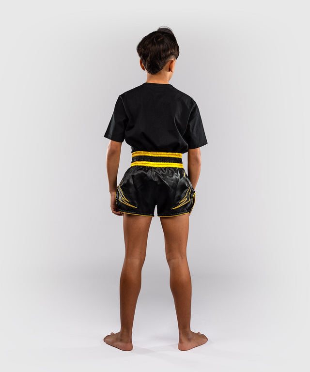 Calções de Muay Thai Venum Bangkok Fury Criança – Preto/Ouro