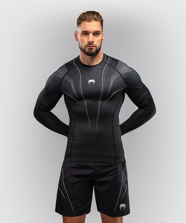 Venum Rashguard Streamline Lange Mouwen - Zwart/Wit