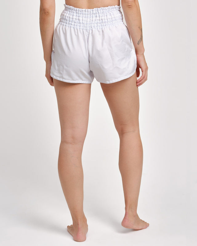 Shorts de Muay Thai Caged Classic – Blanc