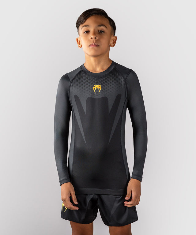 Rashguard Venum Attack Maniche Lunghe Bambini – Nero/Oro