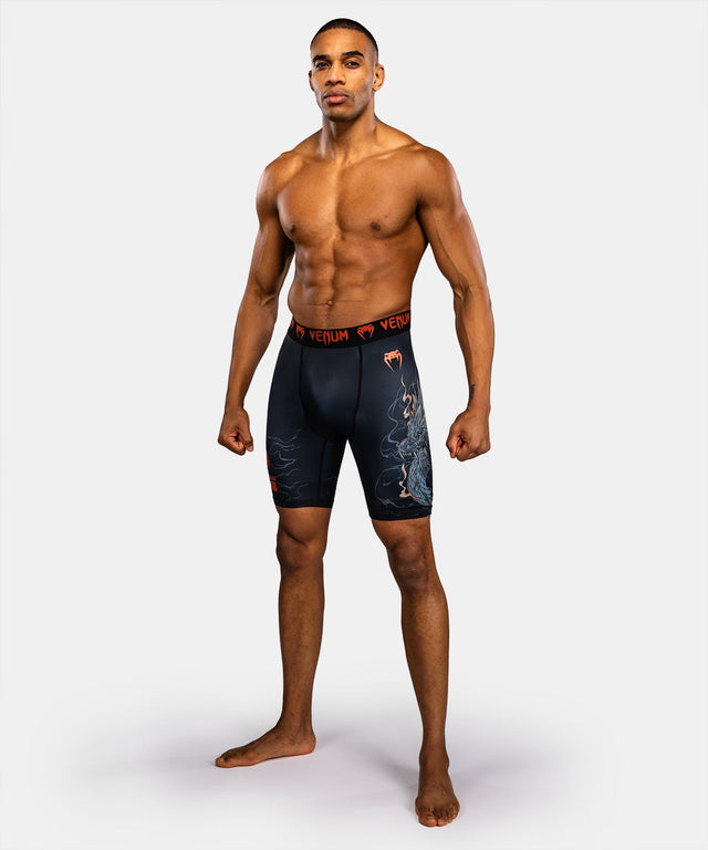 Venum Kompressionsshorts Thunder Dragon – Schwarz/Grau/Kupfer