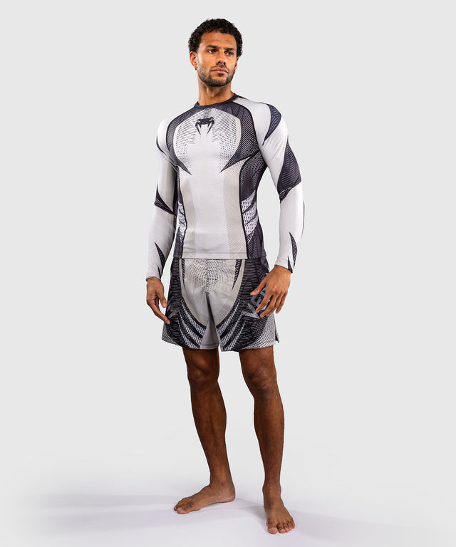 Venum Rashguard Galactic 3.0 Lange Mouwen - Offwhite/Zwart
