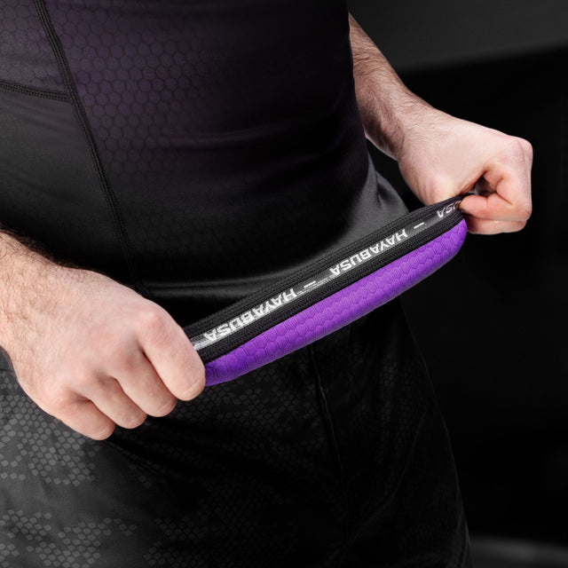 Rashguard Hayabusa Fusion Manches Courtes – Noir/Violet