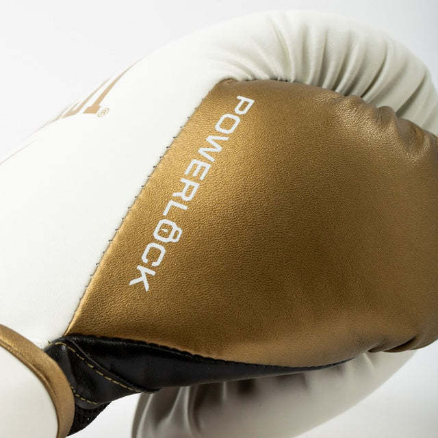 Everlast Boxhandschuhe Powerlock 2R – Weiß/Gold