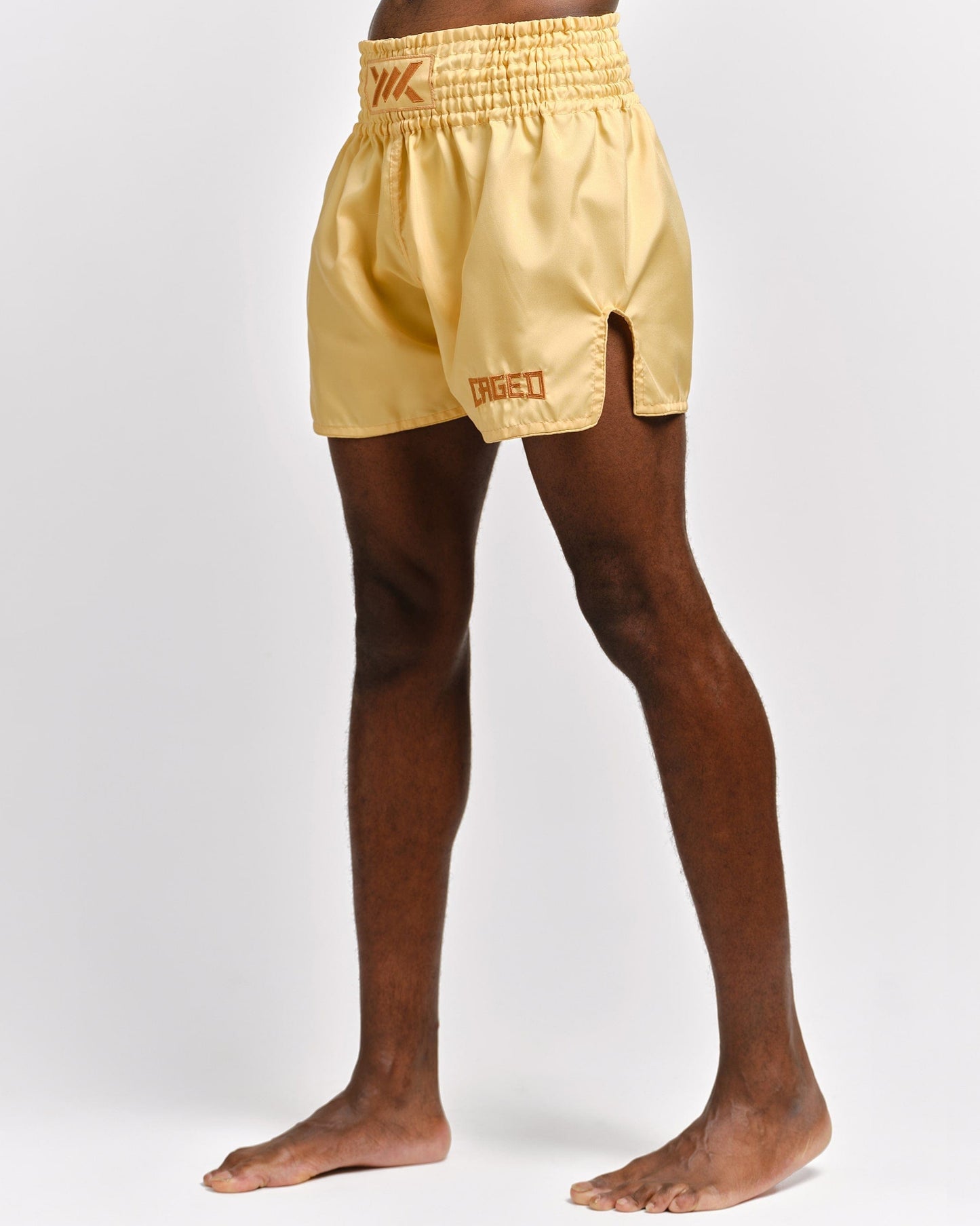 Short de Muay Thai Caged Classic - Jaune