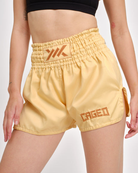 Shorts de Muay Thai Caged Classic – Peach femme
