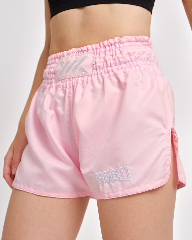 Shorts de Muay Thai Caged Classic – Rose clair