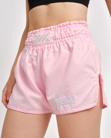 Spodenki Muay Thai Caged Classic – Baby Roze Damskie