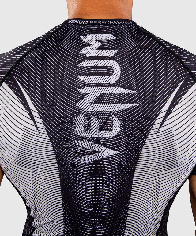 Venum Rashguard Galactic 3.0 Korte Mouwen - Offwhite/Zwart