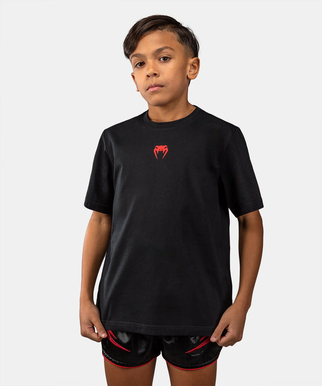 Camiseta Venum Attack Niños - Negro/Rojo