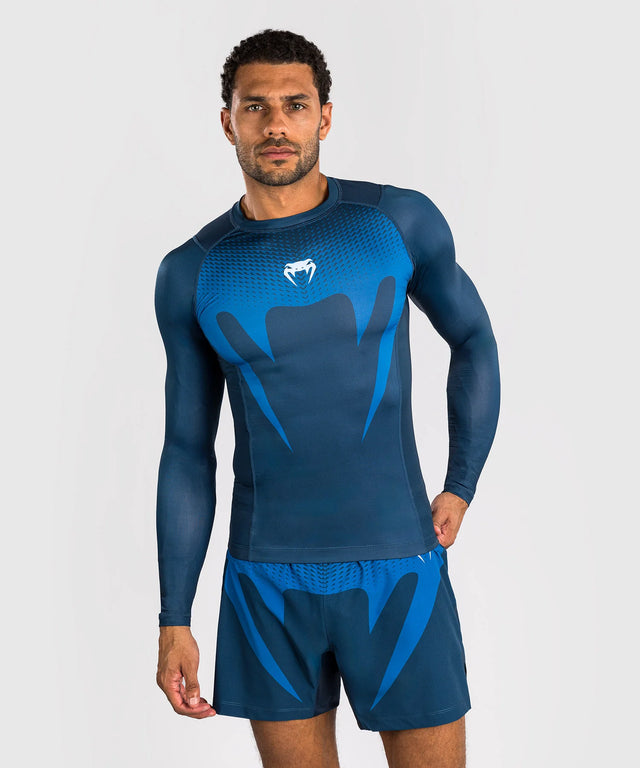 Venum No Gi Rashguard Lange Ärmel – Blau