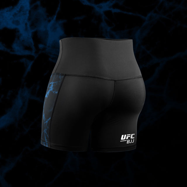 Shorts de compression BJJ Hayabusa x UFC Femme – Noir/Bleu