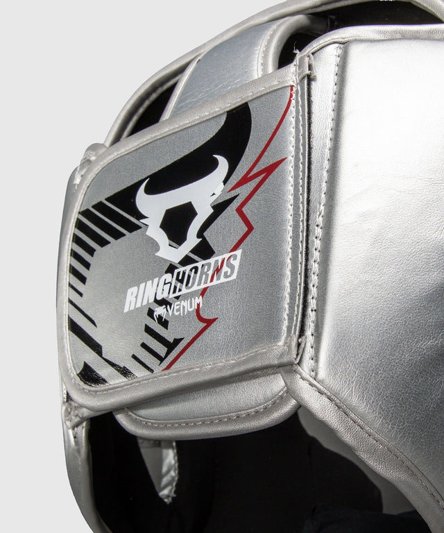 Cascos de boxeo Ringhorns Charger – Plata/Negro - vista superior