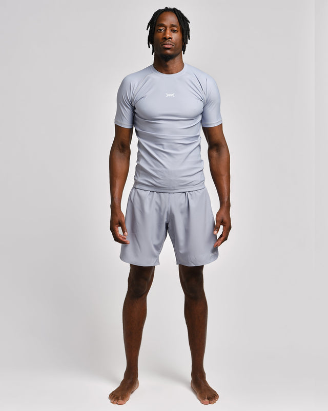 Caged Rashguard Tactical Short Sleeve - Gunmetal Grey