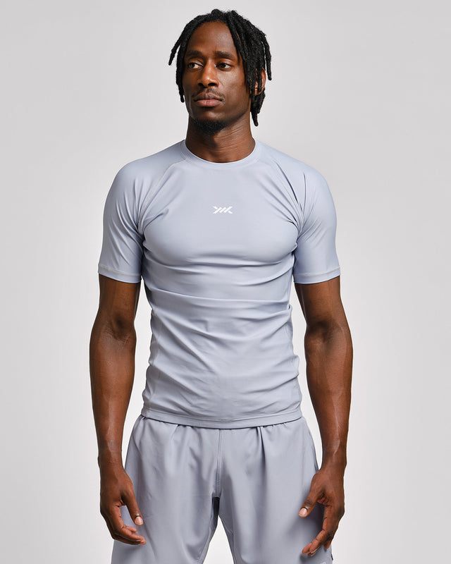 Caged Rashguard Tactical Short Sleeve - Gunmetal Grey