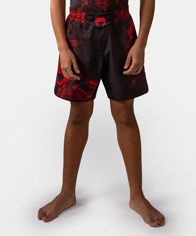 Venum MMA-Shorts Wolf Atak Kinder – Schwarz/Rot