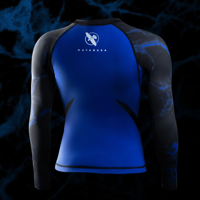 Hayabusa x UFC BJJ Rashguard Kurzarm Damen – Schwarz/Blau