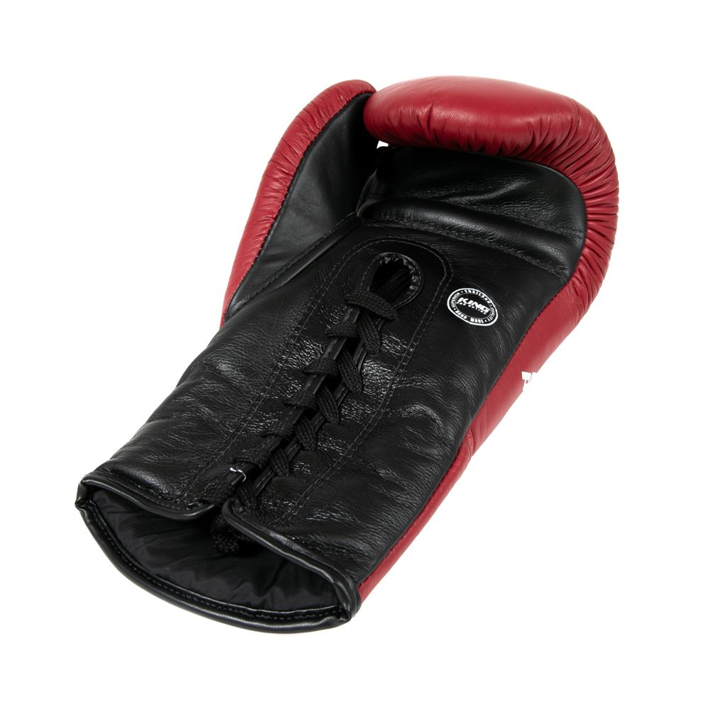 Gants de boxe King Pro Boxing BG1 avec laçage - Rouge/Noir