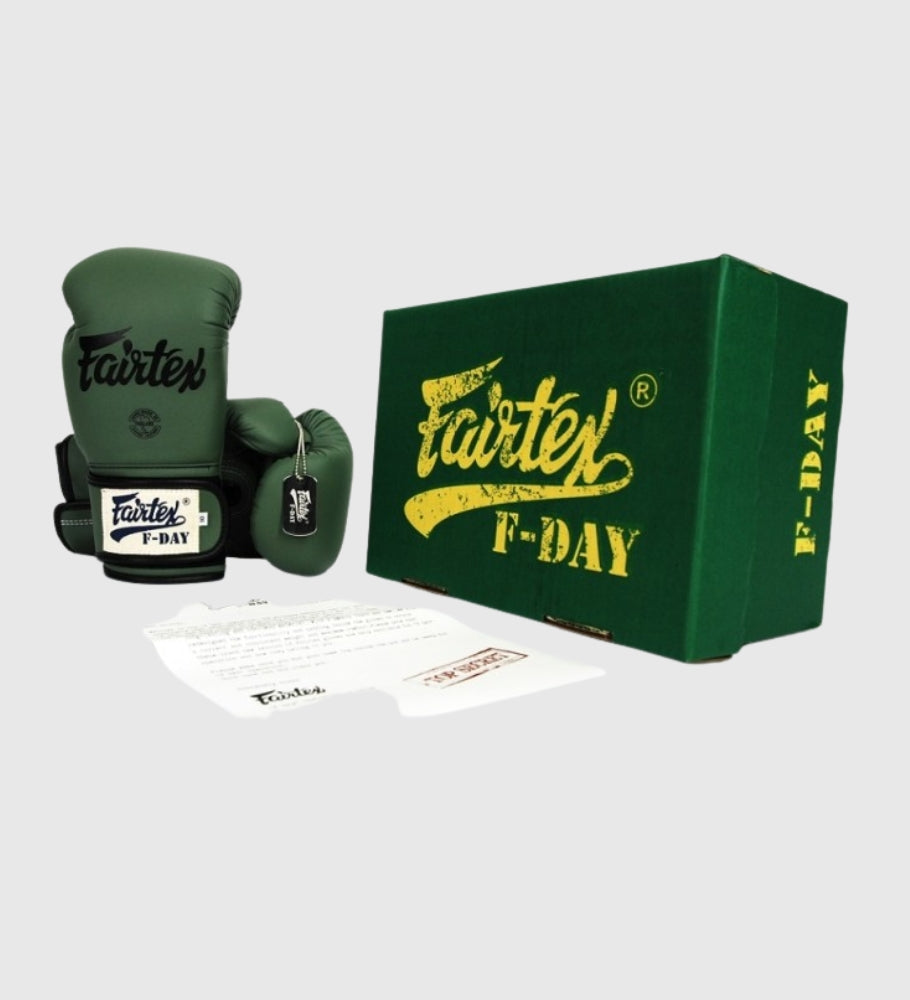 Gants de boxe Fairtex BGV11 'F-Day' - Vert kaki