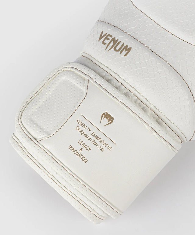 Guantes de boxeo Venum Impact Evo Scales – Blanco marfil