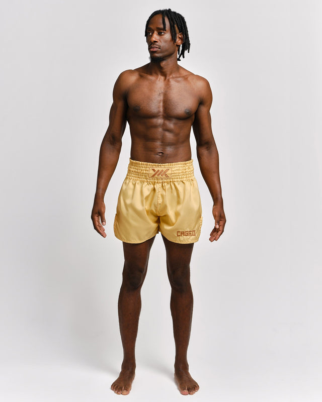 Caged Muay Thai Shorts Classic - Peach