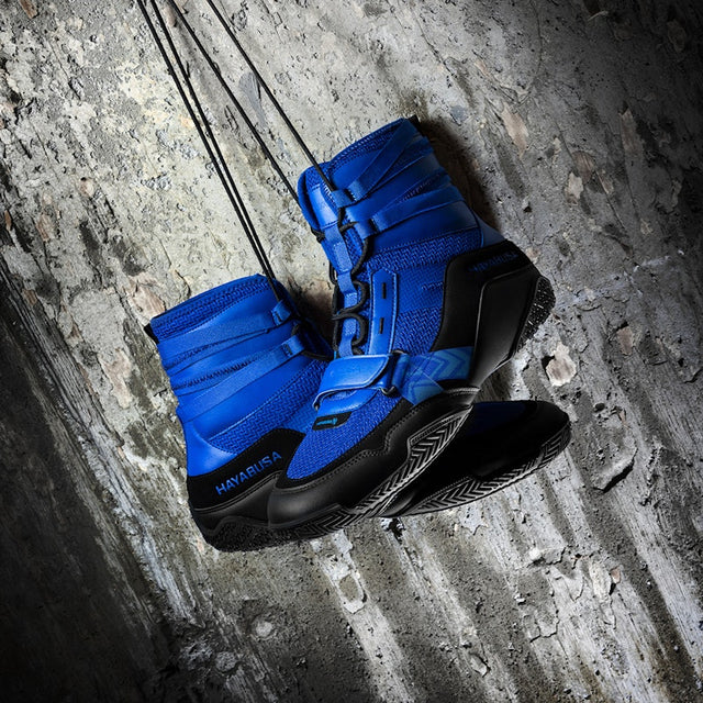 Chaussures de boxe Hayabusa Strike – Bleu/Noir