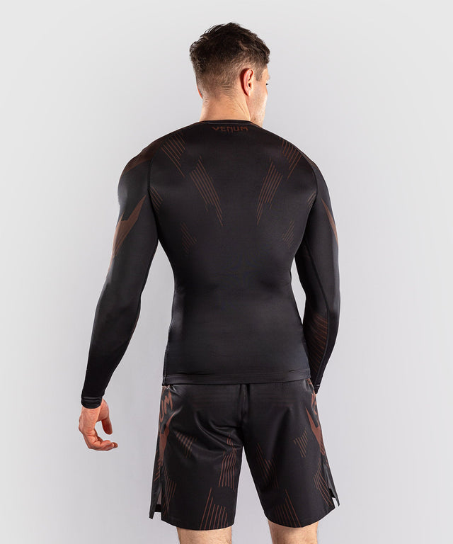 Venum Rashguard No-Gi 6.0 Lange Mouwen - Zwart/Bruin
